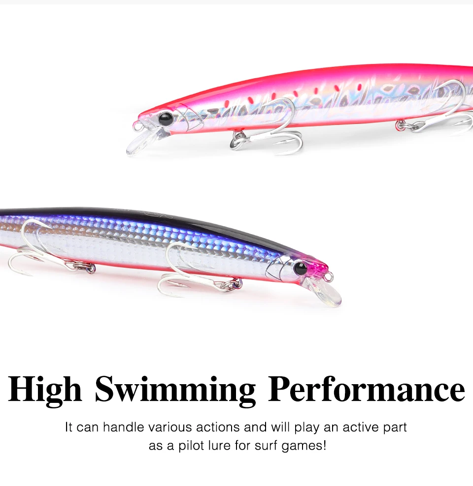 TSURINOYA 163mm 31g Schwimmende Minnow Angeln Köder STINGER DW110 160F Ultra-lange Casting Seebarsch Piura Meer angeln Köder – Detail 12