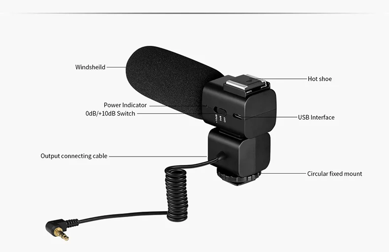 gaming headphones with mic Ordro Video Camera Recording Microphone Youtube Vlog Film Shooting for 4K FHD DSLR Digital Camcorder lavalier microphone