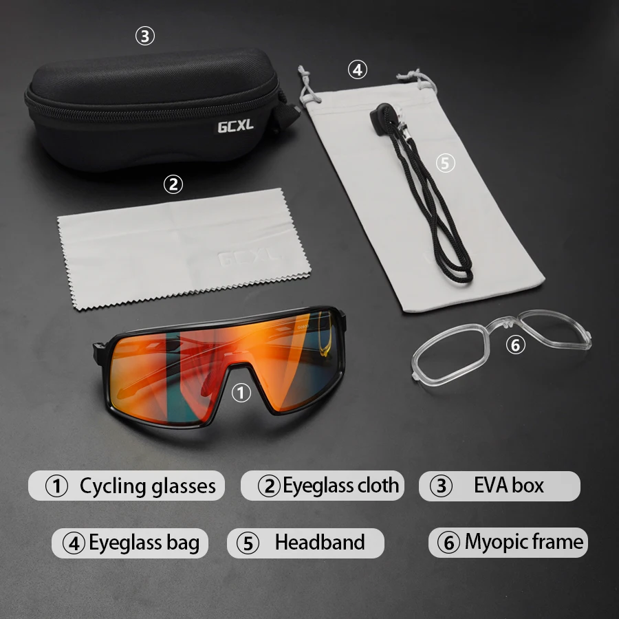 Cycling Sunglasses GCXL Photochromic UV400 for Outdoor Sports Men Women Running Driving