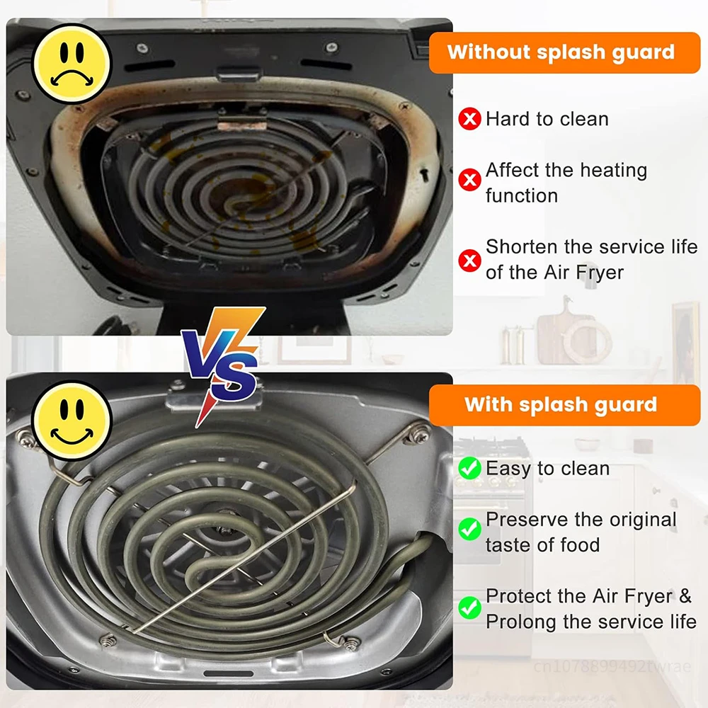 Stainless Steel Splatter Shield for Ninja Foodi AG301 Replacement Fine Mesh Splatter Screen for Ninja Foodi 5 in1 Indoor Grill
