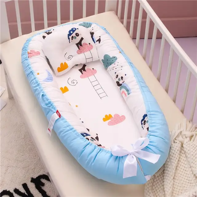 Nid de couchage amovible pour lit bébé berceau avec oreiller voyage parc lit  bébé enfant en bas âge berceau rt0611ras06iv beige A3 - Cdiscount  Puériculture & Eveil bébé