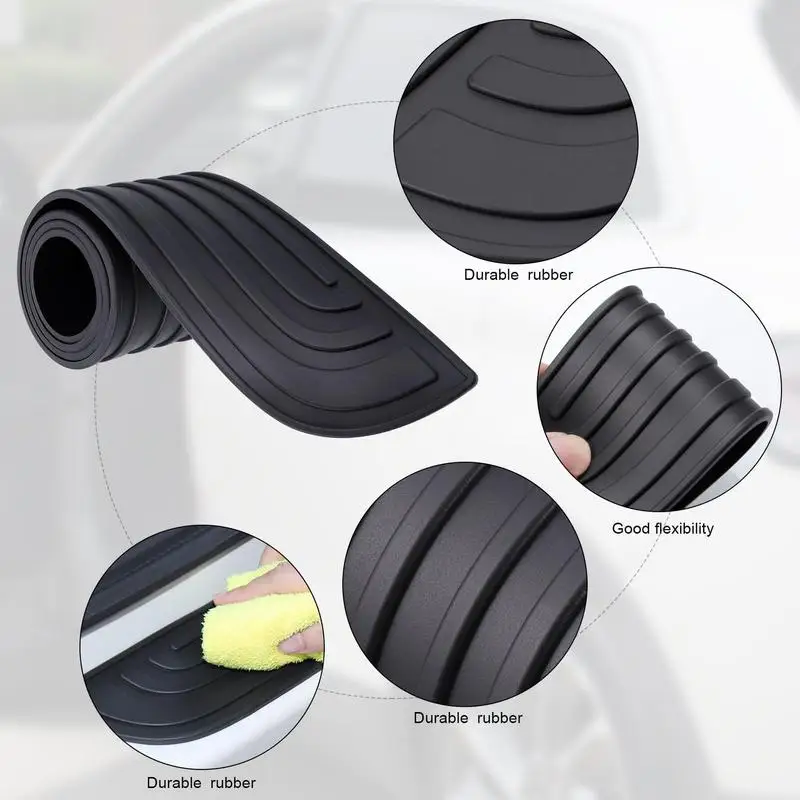 

Car Anti Scratch Bumper Protector Rubber Car Rear Bumper Sticker Car Door Protector Stickers Corner Guard Scratch Strip Sticker