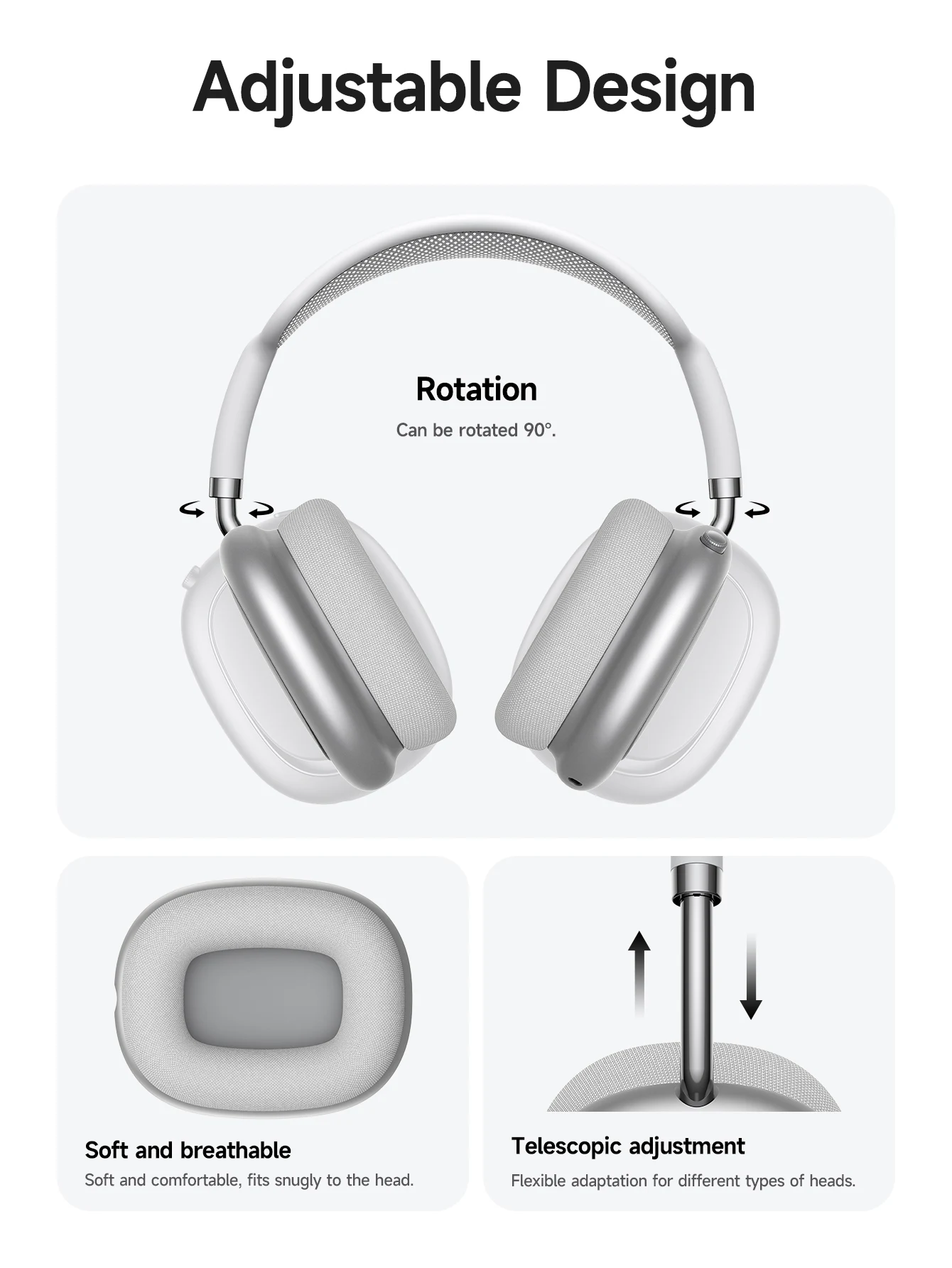HOCO W68 Noise Canceling Bluetooth Headphone description image 7
