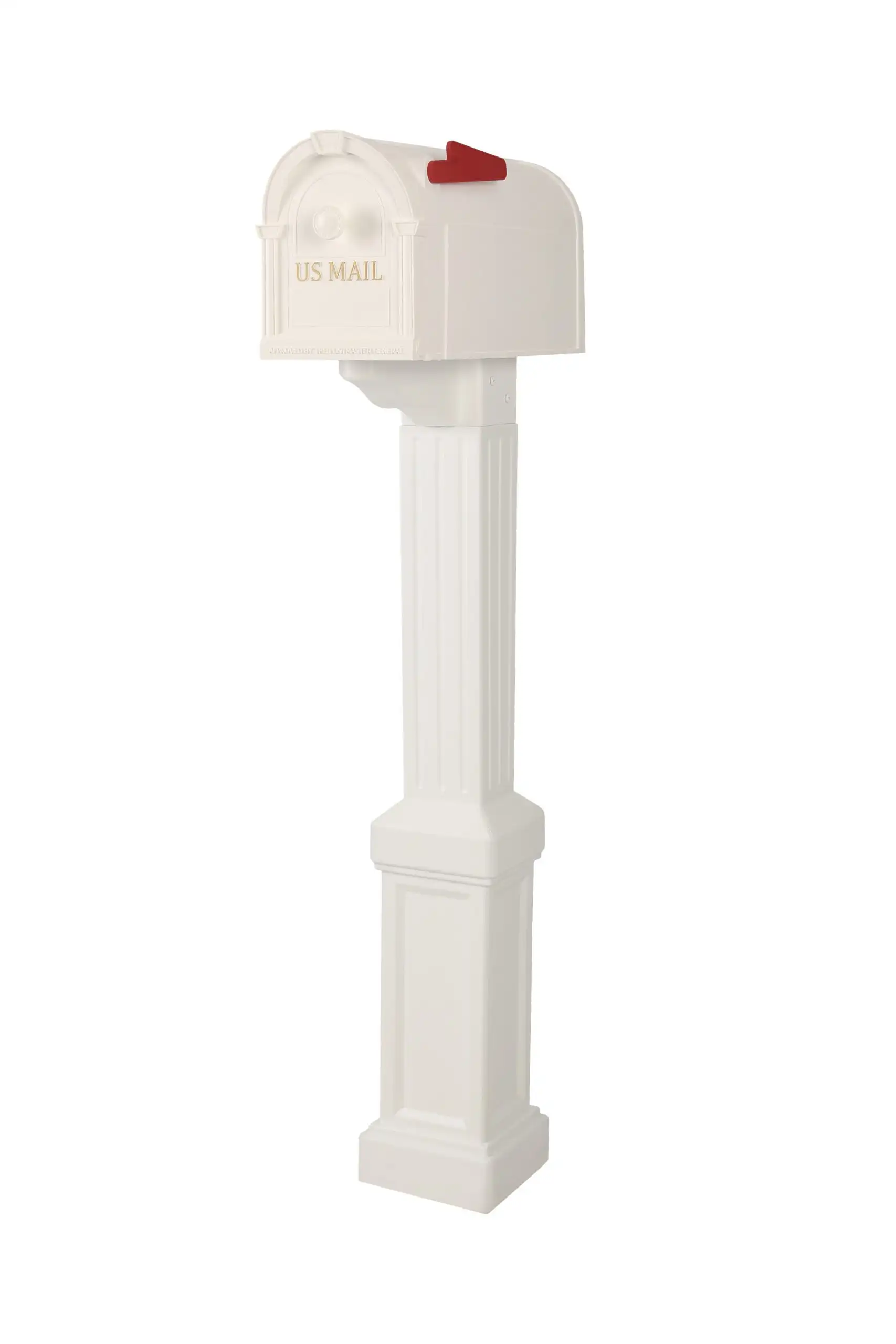 Piedmont Plastic Mailbox and Post Kit-White
