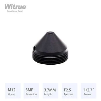 Witrue 미니 감시 보안 카메라용 HD 핀홀 CCTV 렌즈, 3.7mm, M12 마운트 조리개, F2.5 포맷, 1/2 인치, 3MP