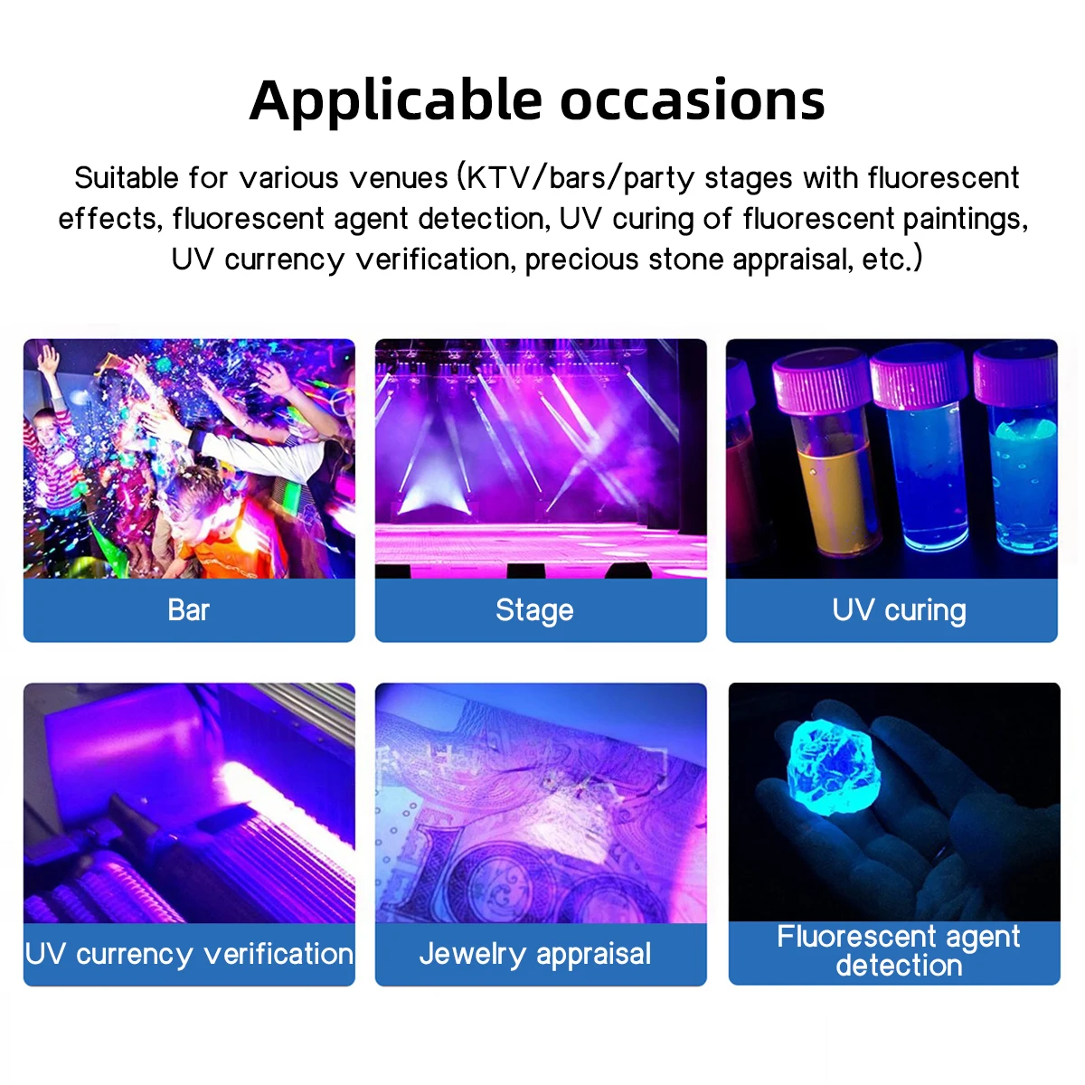 5W LED Blacklight T5 UV Light Strip Suitable Removable Fluorescent Murals Stage Makeup Holiday Ambiance Themed Party Decorations