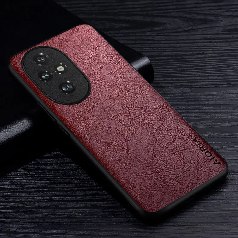 Luxury Retro Leather Business Case - Litchi Pattern, Soft TPU & Hard PU