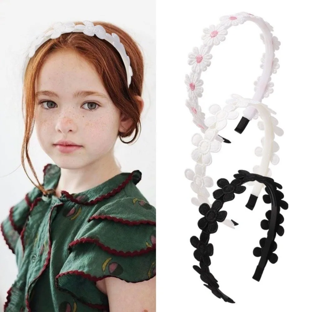 Girls Polyester Flower Headband for Birthday Party