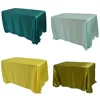 Reusable Satin Tablecloth Wedding Mariage Party Decoration Polyester Picnic Countryard Birthday Christmas Table Cloth White/Blue 5