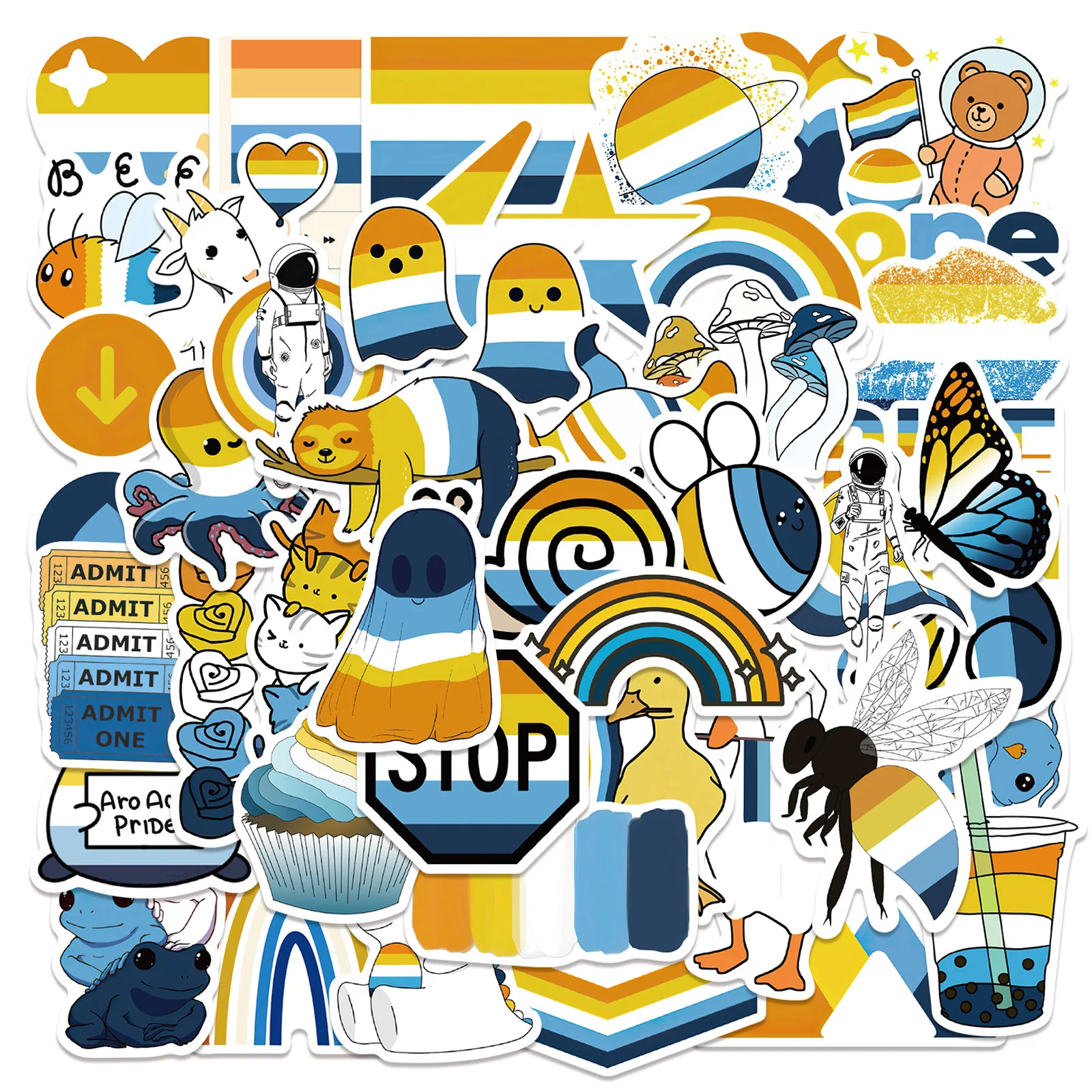 

25/50/100PCS Funny Colorful Cartoon Stickers Decorative Stationery Stickers Scrapbooking DIY Diary Album Gift