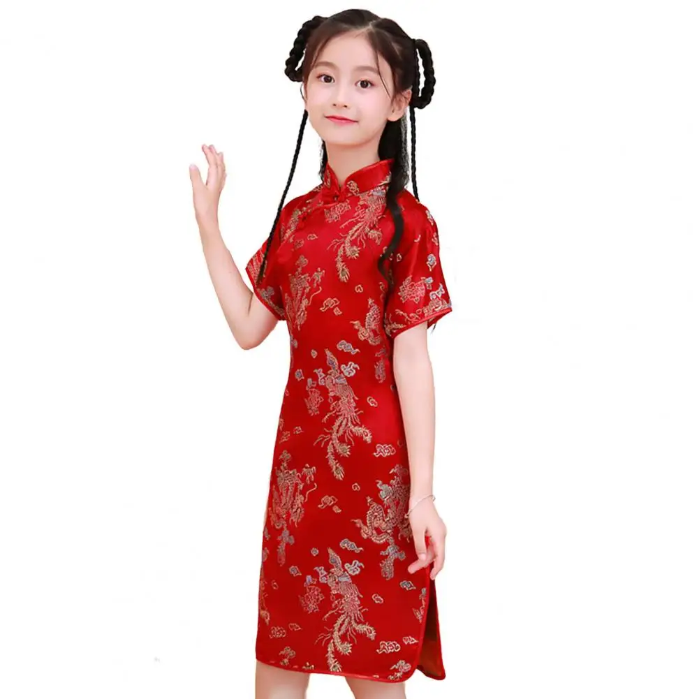 Girls Dress Summer Dresses Chinese Cheongsams For Girls Traditional Chinese Dress For Children Tang Suit Baby Costumes