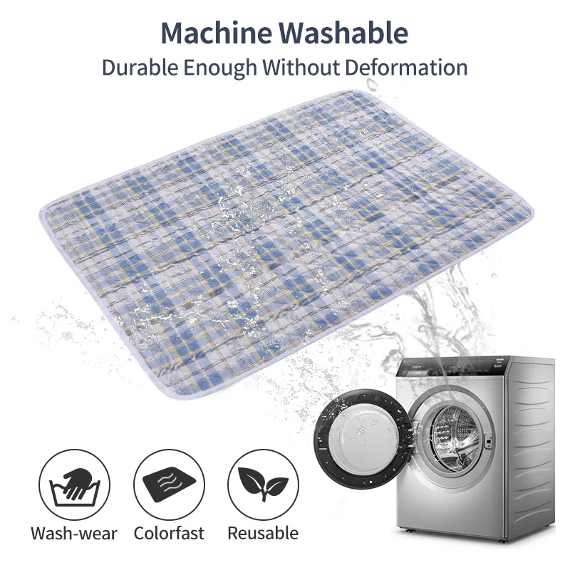 Dog Pee Pad Washable Absorbent Reusable Plaid Style Pet Training Mat Home  Outdoor Seat Cover Dog Toilet Mat лежанка для собак