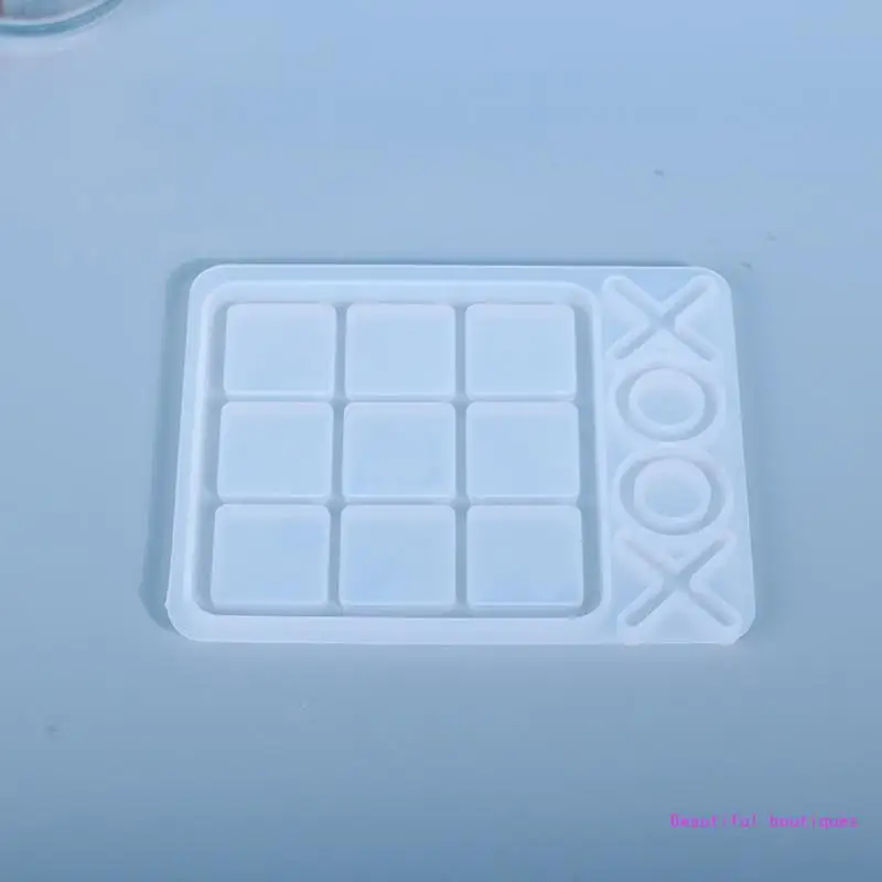 

Handmade Cabochons OX Board Silicone Mould DIY Jewelry Ornaments Casting Mold Funny Game Tic-Tac-Toe Epoxy Resin Mold DropShip