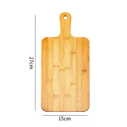 Large Bamboo Cutting and Serving Board with Handle (S-27x15x1.4cm)