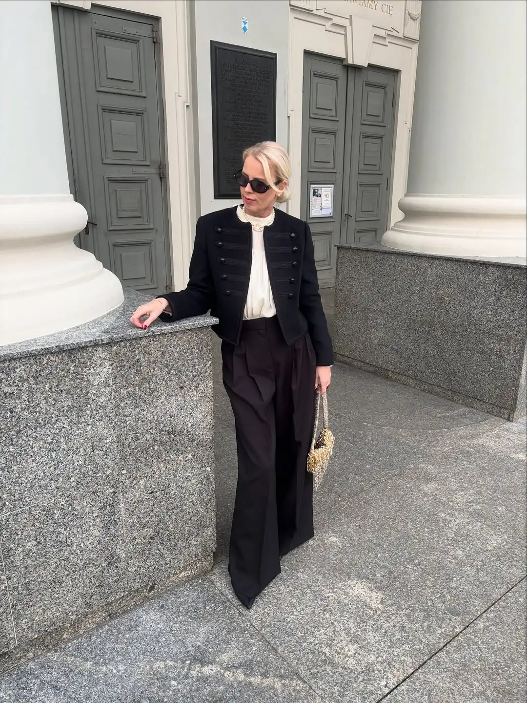 Chic Black Round Neck Napoleon Military Jacket Women Casual Full Sleeve Buttons Cropped Slim Coat 2026 Lady Daily Street Jackets 14 S77301de3f242455a9d921d6e280c1082f