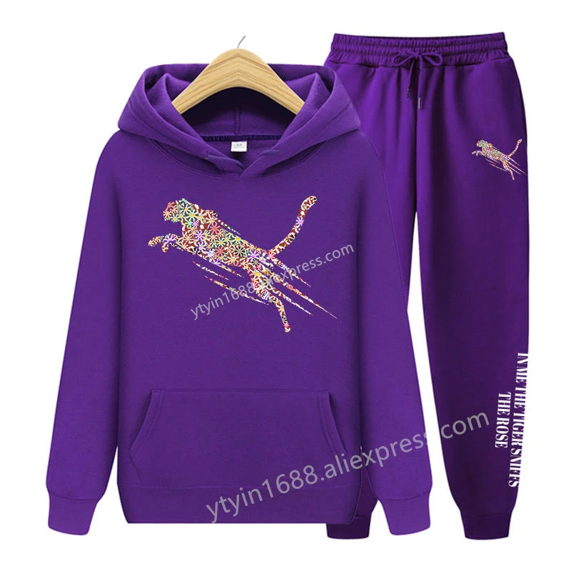 Womens TrackSuit Aesthetic Sweatshirts Sweatpants Two-piece suit 2025 New Fleece Oversize Designer Streetwear Women Hoodie Sets 6