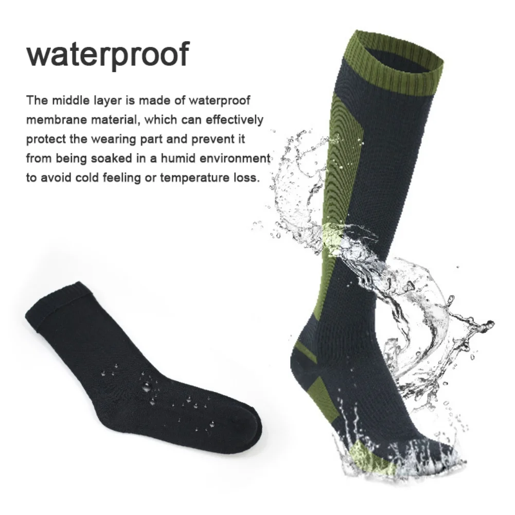 Winter Waterproof Socks Thicker Anti-Wear Warm Mountaineering Stockings Long Tube Anti-sweat Towel Bottom Socks Skiing Sock