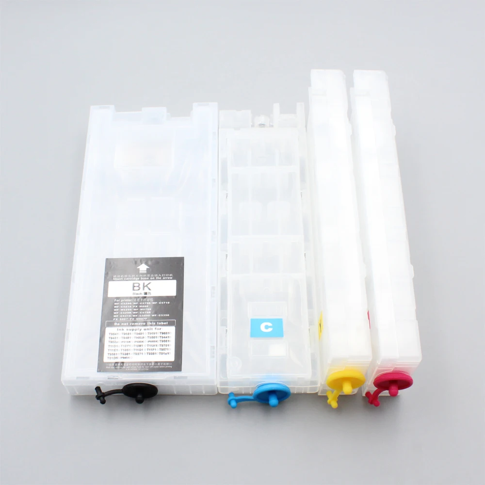 

BK 600ml/PC C,M,Y 320 ML/pc Refillable Ink Cartridge Without Chip For EPSON WF-C5790 WF-C5710 WF-C5290 WF-C5210 Printers