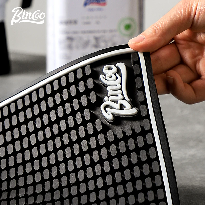 BINCOO Coffee Bar Storage Mat Filter Pad Italian Coffee Utensils Pressed Powder Cloth Pad Thickened Foldable