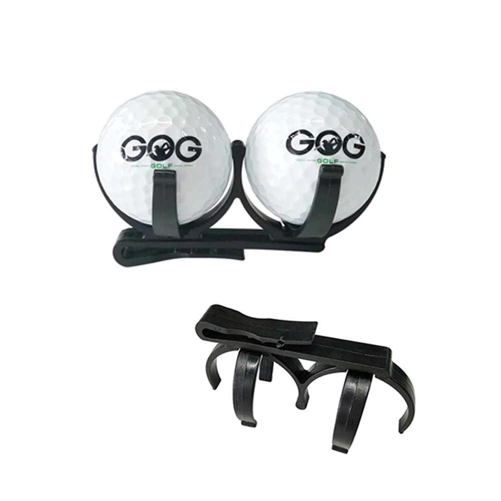 Golf Ball Clamp Holder Could Hold 2 Balls With Belt Clip on Waist Ratatable Outdoor Sports Training Tool Portable Golf Supplies
