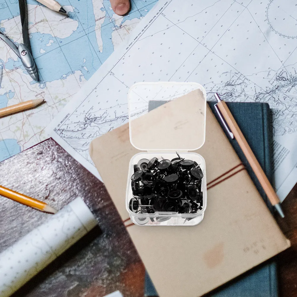 3박스 플랫 헤드 압정 다용도 푸시핀, 게시판, 코르크 사진 보드, 사무실 벽 푸시핀, 지도 마커, 장