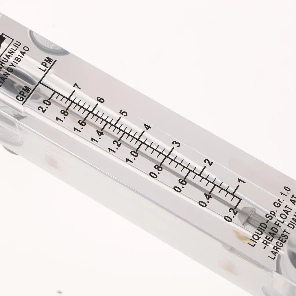 LZM-15 Panel Mount Type Acrylic Flowmeter Water Flow Meter 0.2-2GPM