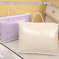 Practical PVC Quilt Storage Bag Transparent Reusable Bed Sheet Organiser Pouch Dustproof Tote Bag for Pillow Blanket 1