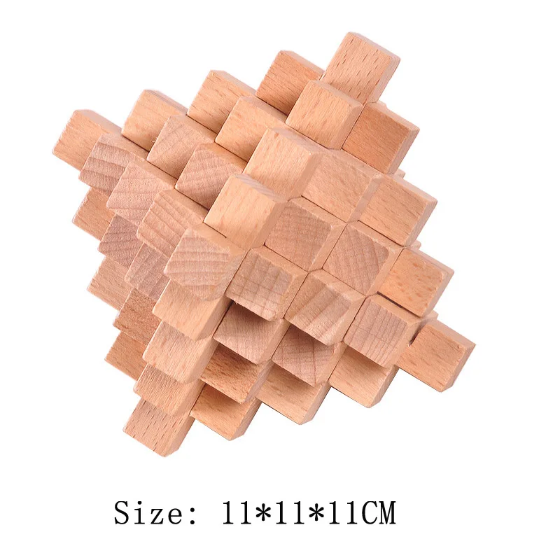 Wooden 3D Brain Teaser Puzzle - Montessori Educational Toy