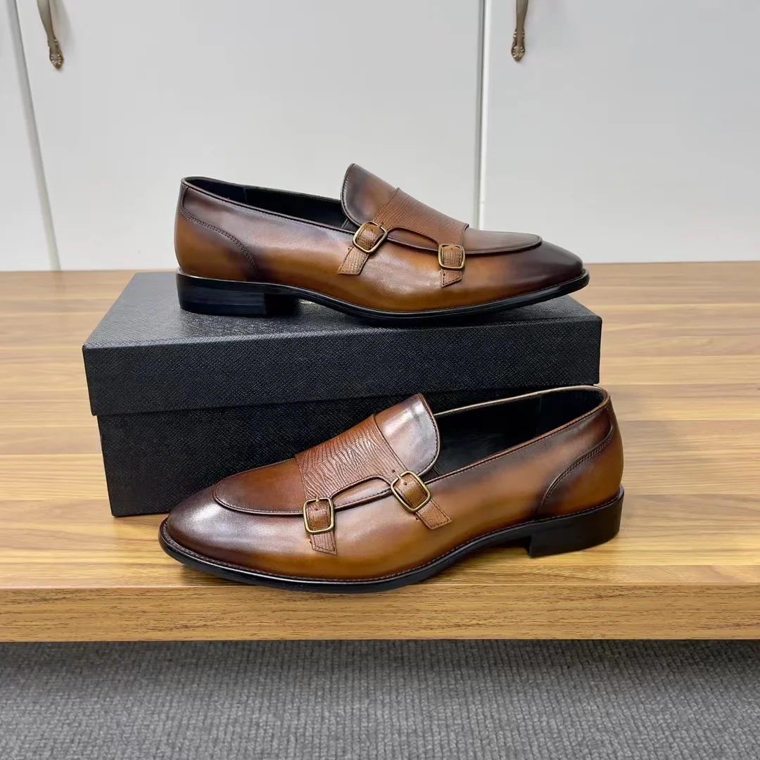 

Мужское платье с острым носком, металлическая цепочка ручной работы, бесплатная доставка, новинка весны 2021-50