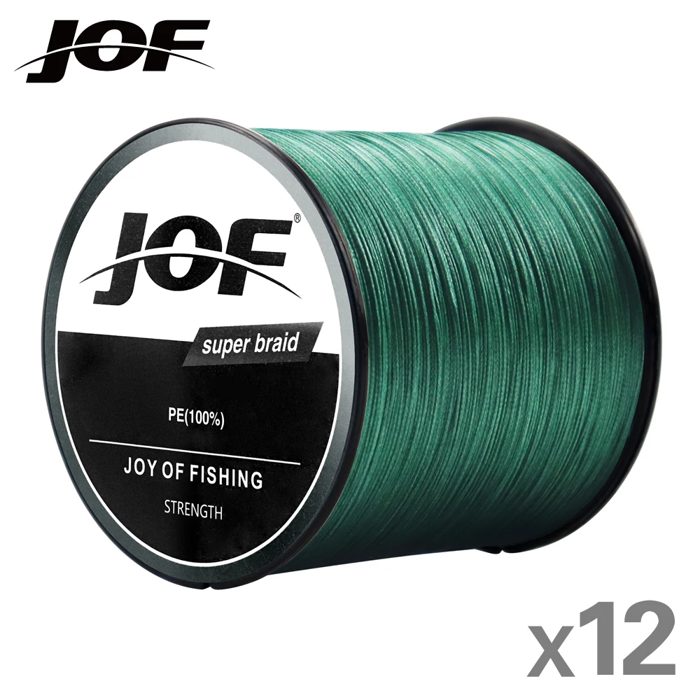 

JOF 300m X12 Braided Fishing Line Multifilament Line for Saltwater Super PE Line Strong Strength Carp Fishing Wire