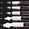 UNI Posca Acrylic White Highlighter Pen Marker Pen  PC1M/3M/5M/8K/17K Paint  Markers For Glass, Plastic, Metal, Wood, Ceramics 2