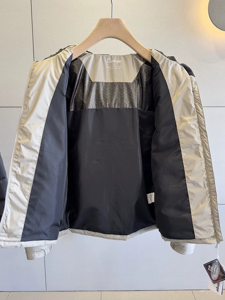 90% White Duck Down Men's Winter Jacket Warm Down Coats Hooded Windbreaker Fashion Patchwork Casual Puffer Jackets Big Size 8XL