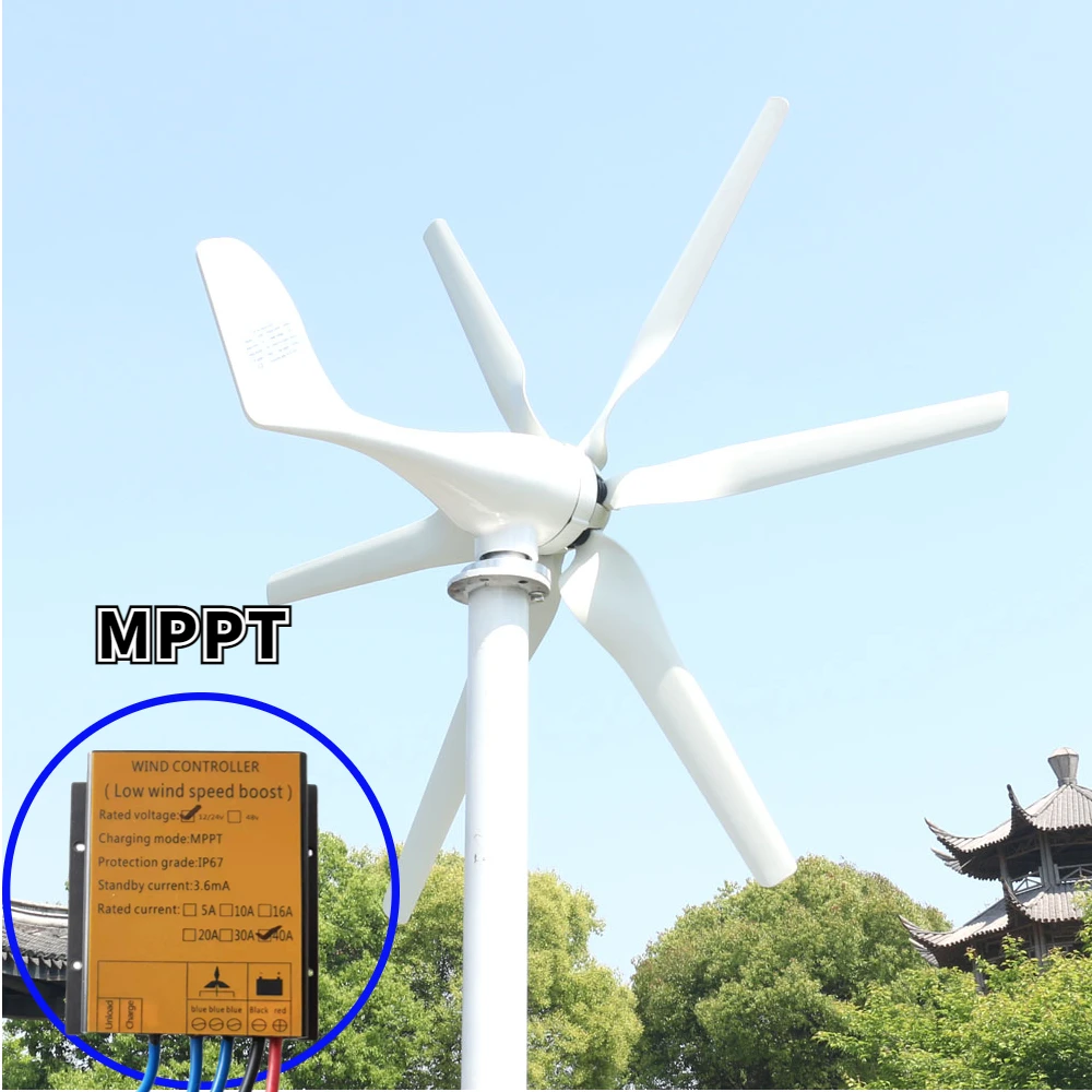 10A 20A 30A 40A 12V 24V 48V MPPT Charge Controller Regulator For Wind Turbine Generator Windmill Alternator Battery Charger solar charge controller wind turbine charge controller
