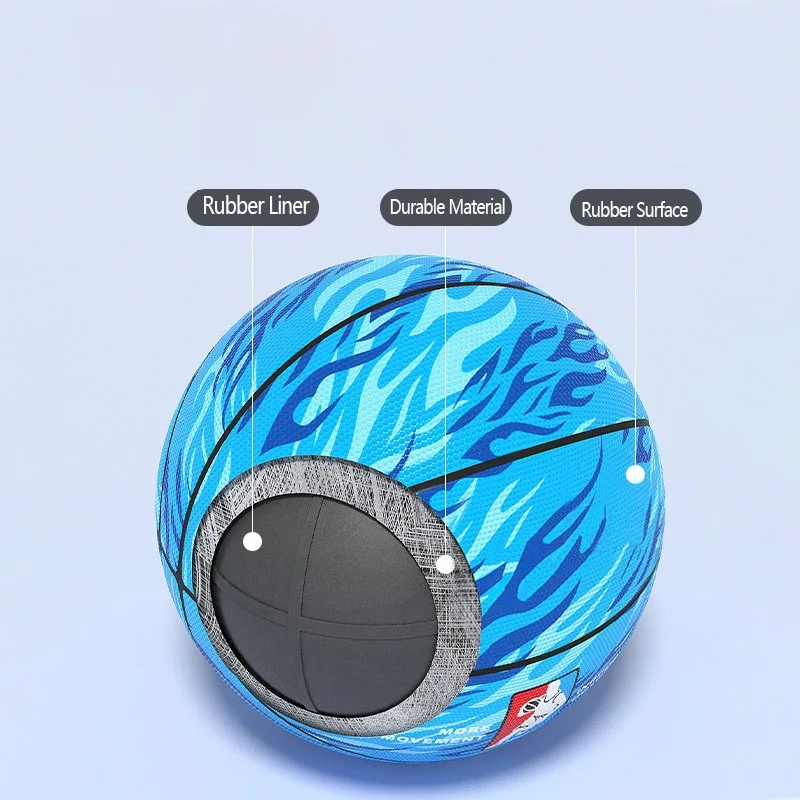 Rubber Basketball Outdoor Indoor Kid Entertainment Play Game Basketball Needle Inflate Ball Teen Adult Team Sport Match Training 4