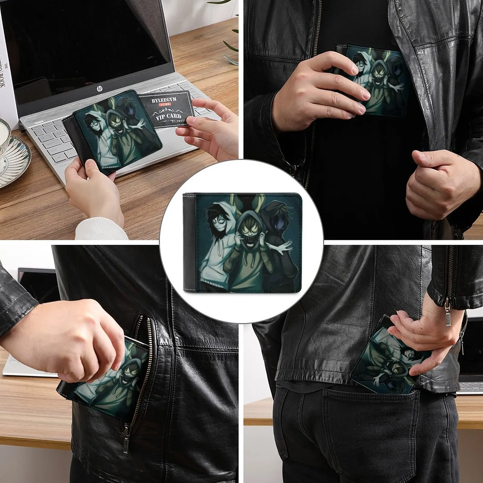 Cartera de cuero Creepypasta para hombre, monedero personalizado artesanal,  regalo del Día del Padre, Creepypasta, aterrador, espeluznante, Jeff The  Killer Ticci - AliExpress, image size:1600x1600