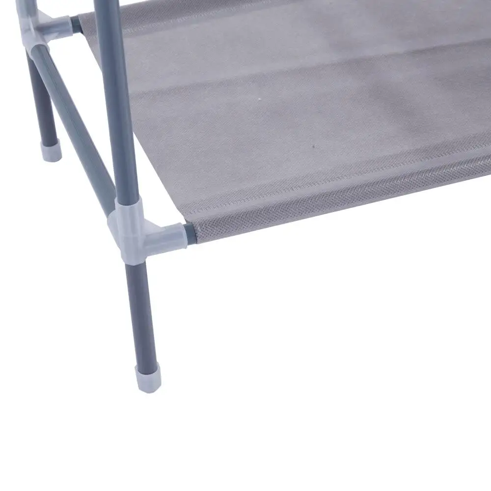 10-Tier Gray Non-Woven Fabric Shoe Rack - Easy Assembly Storage Organizer 3