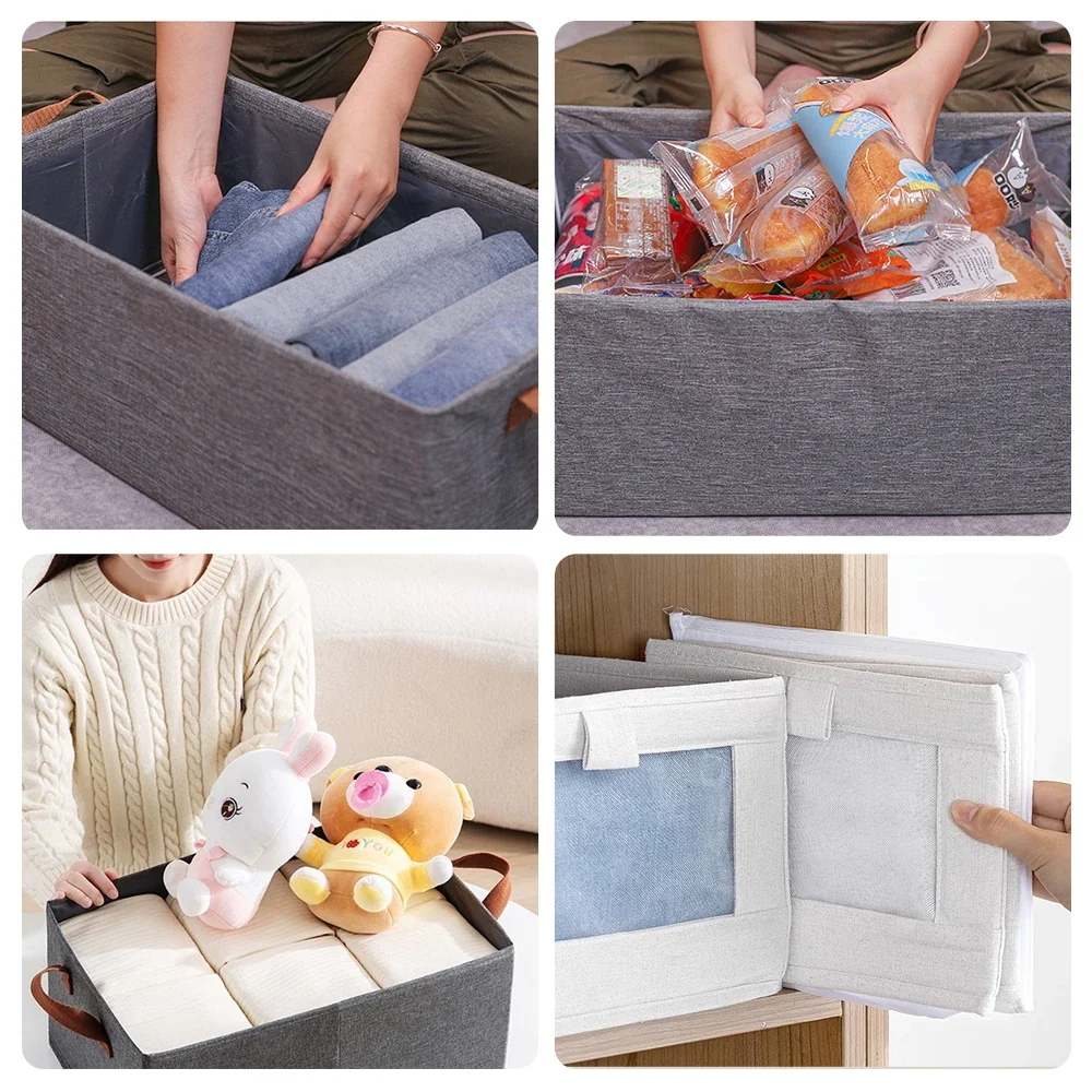 Non Woven Fabric Storage Box T-Shirt Sweater Underwear Foldable Storage Cabinet Drawer Organizer Kid Toy Storage Baskets 5