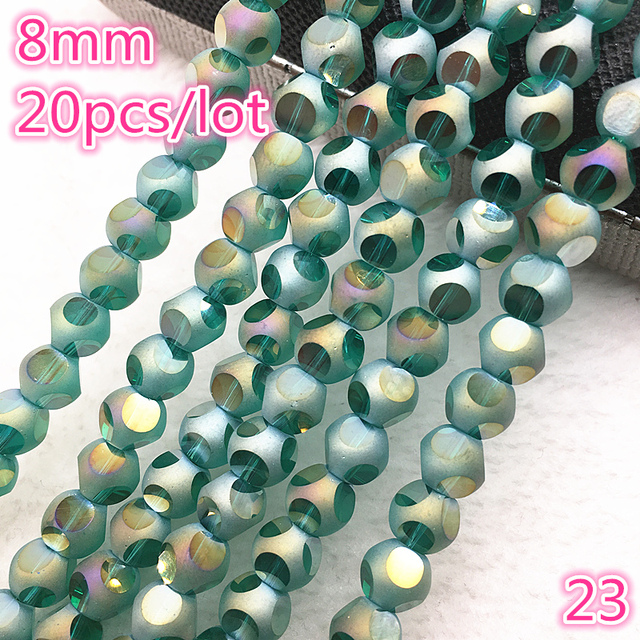 20pcs 8mm Austria Crystal Earrings Choker Bead Glass Bead Spacer Bead For Jewelry Making Necklace