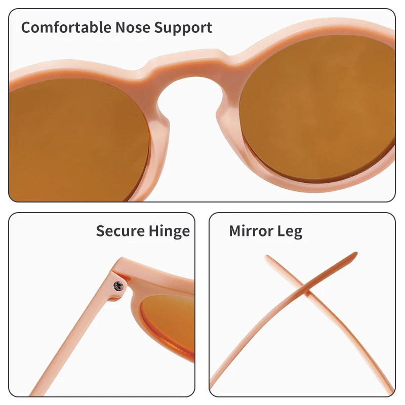 Children Round Solid Frosted Sunglasses Kids Outdoor Sun Protection Acrylic UV400 Glasses Boys Girls Polarized Glasses kids sunglasses,children sunglasses