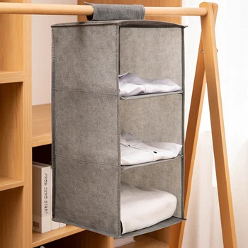 Wardrobe Hanging Closet Organizer Storage Bag Interlayer Drawer Type Clothes Clothes Organizer Collapsible Storage Shelves 5