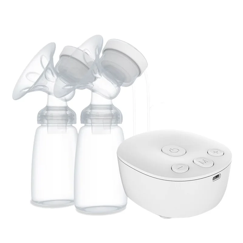 Double Electric Breast Pumps Powerful Nipple Suction USB Electric Breast Pump with Baby Milk Bottle Cold Heat Pad Nippl electric breast pump