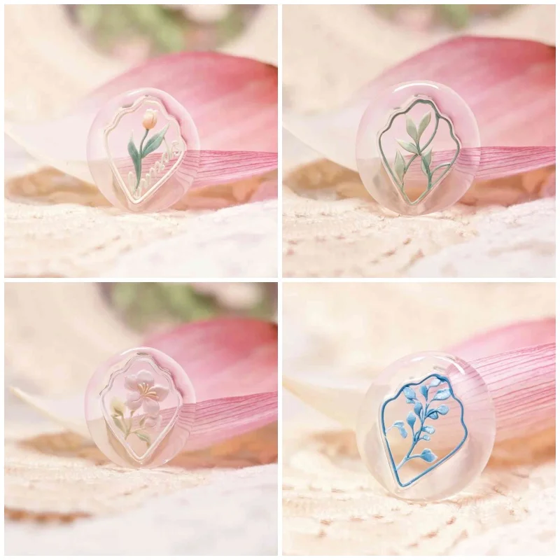 New Children'S Diy Educational Fire-Paint Seal Mermaid Butterfly Specimen Relief Butterfly Bell Shaped Copper Head Chapter Head