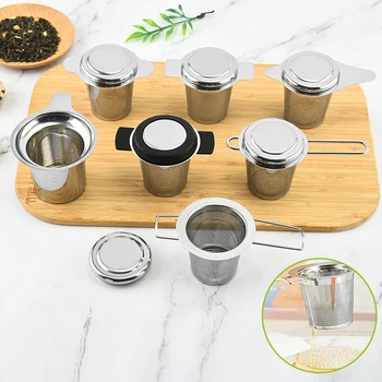 304 Stainless Steel Tea Strainer Reusable Tea Drain Tea Infuser Tea Leaf Spice Tea Filter Kitchen Accessories