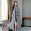Plus Size Elegant Long Woolen Overcoat Women's Thickened Large Size Lapel Windbreaker Spring Autumn New Style Slim Fit Waist ...