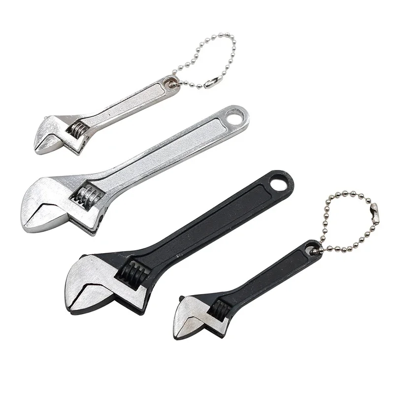 Mini 2.5/4 Inch Adjustable Spanner Open-End Wrench Portable Key Tool Set Small Wrench for Easy Carry and Compact Storage