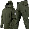 Winter Thicken Men Camo Suit Waterproof Tactical Training Set Multi-pocket Hooded Jacket Fleece Pants Outdoor Hunting 2-piece 6