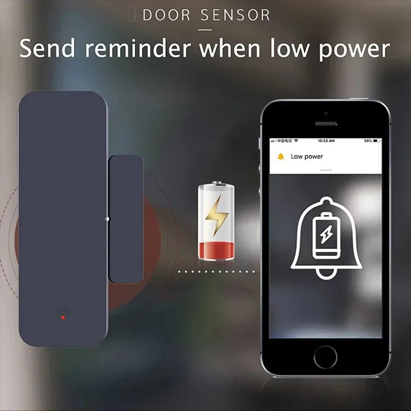 Door Window Sensor Tuya Zigbee Wifi Door Sensor Window Entry Sensor Security Burglar Magnetic Alarm Smart Life Work With Alexa Google Home