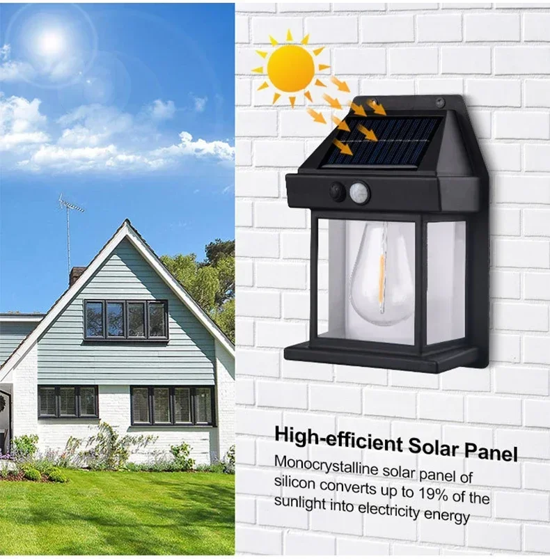 Description Picture 5 of itemSolar Wall Lamp Outdoor Waterproof Intelligent Induction Wireless Dusk to Dawn Porch Lights 3 Modes Motion Sensor Night Light