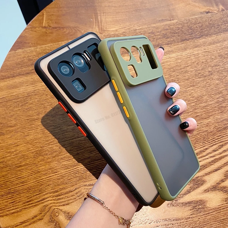 Shockproof Matte Back Cover with Camera Lens Protection - Silicone Phone Case