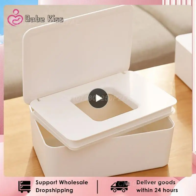 

1PCS wet and tissue box baby portable plastic baby wet wipes napkin press tissue box holder container baby care